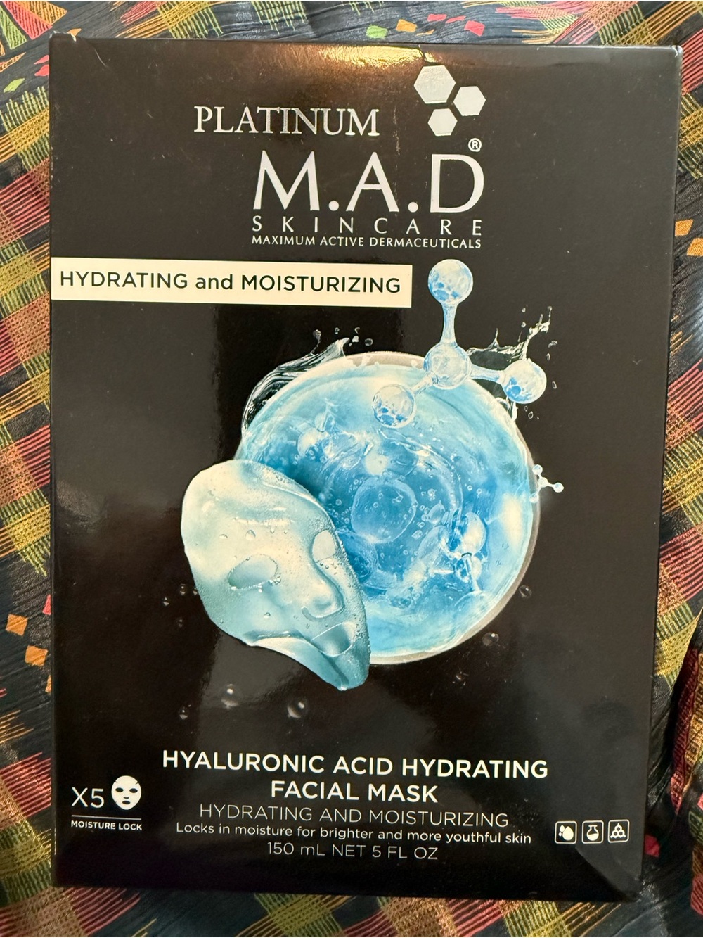Platinum M.A.D Hyaluronic Acid Hydrating Facial Mask — Blue